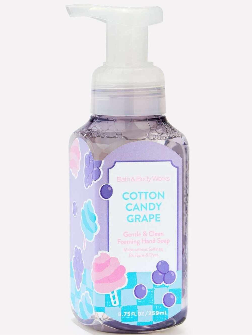 Bath & Body Works Cotton Candy Grape Foaming Hand Soap 8oz New RARE
